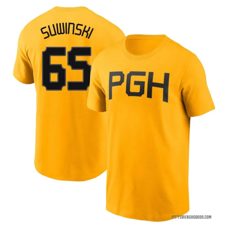 Jack Suwinski Youth Gold Pittsburgh Pirates 2023 City Connect T-Shirt