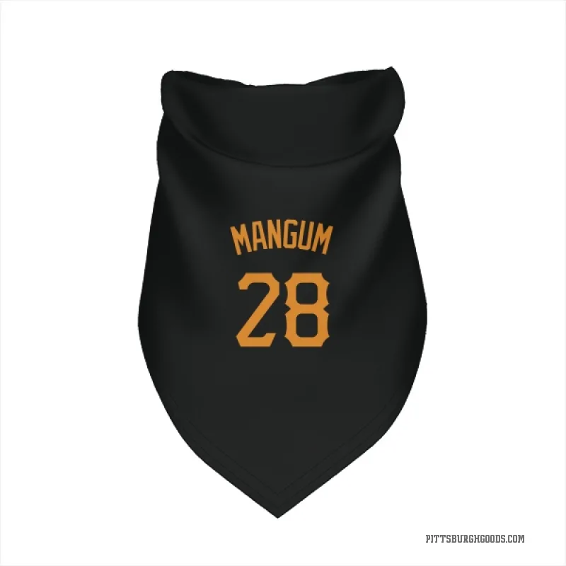 Jake Mangum  Gold Pittsburgh Pirates   Black  Cat & Dog Pet Bandana