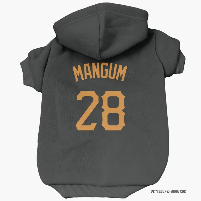 Jake Mangum  Gold Pittsburgh Pirates   Black  Cat & Dog Pet Hoodie