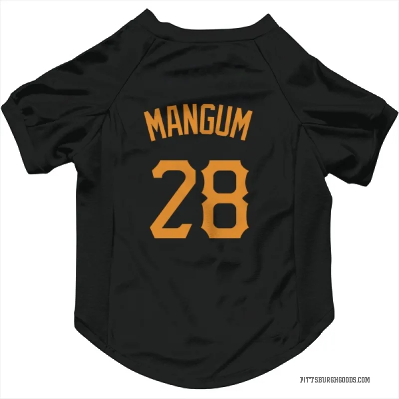 Jake Mangum  Gold Pittsburgh Pirates   Black  Cat & Dog Pet Jersey