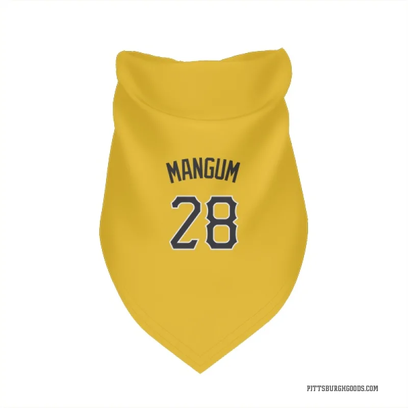 Jake Mangum  Gold Pittsburgh Pirates  Cat & Dog Pet Bandana