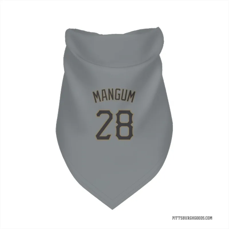 Jake Mangum  Gray Pittsburgh Pirates  Cat & Dog Pet Bandana