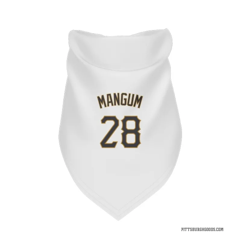 Jake Mangum  White Pittsburgh Pirates  Cat & Dog Pet Bandana