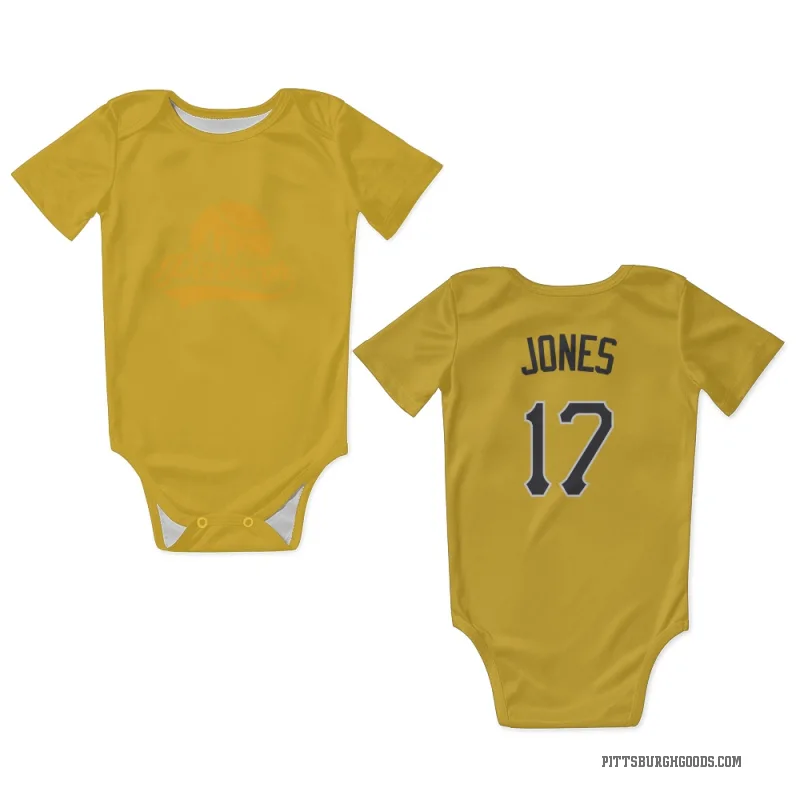 Jared Jones  Gold Pittsburgh Pirates  Newborn & Infant Bodysuit