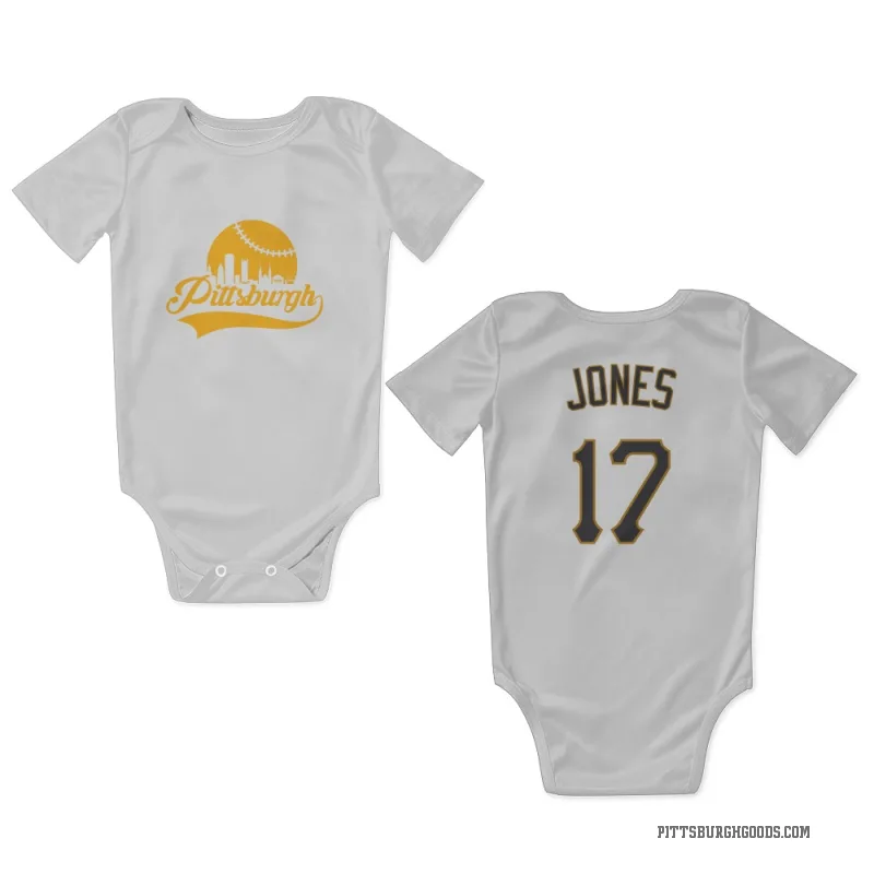 Jared Jones  White Pittsburgh Pirates  Newborn & Infant Bodysuit