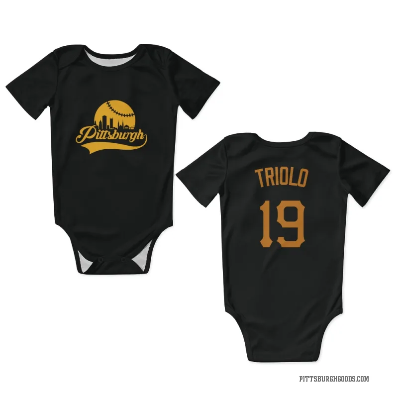 Jared Triolo  Gold Pittsburgh Pirates   Black  Newborn & Infant Bodysuit