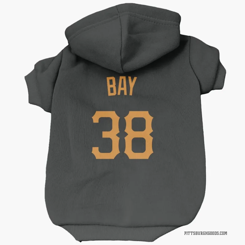 Jason Bay  Gold Pittsburgh Pirates   Black  Cat & Dog Pet Hoodie