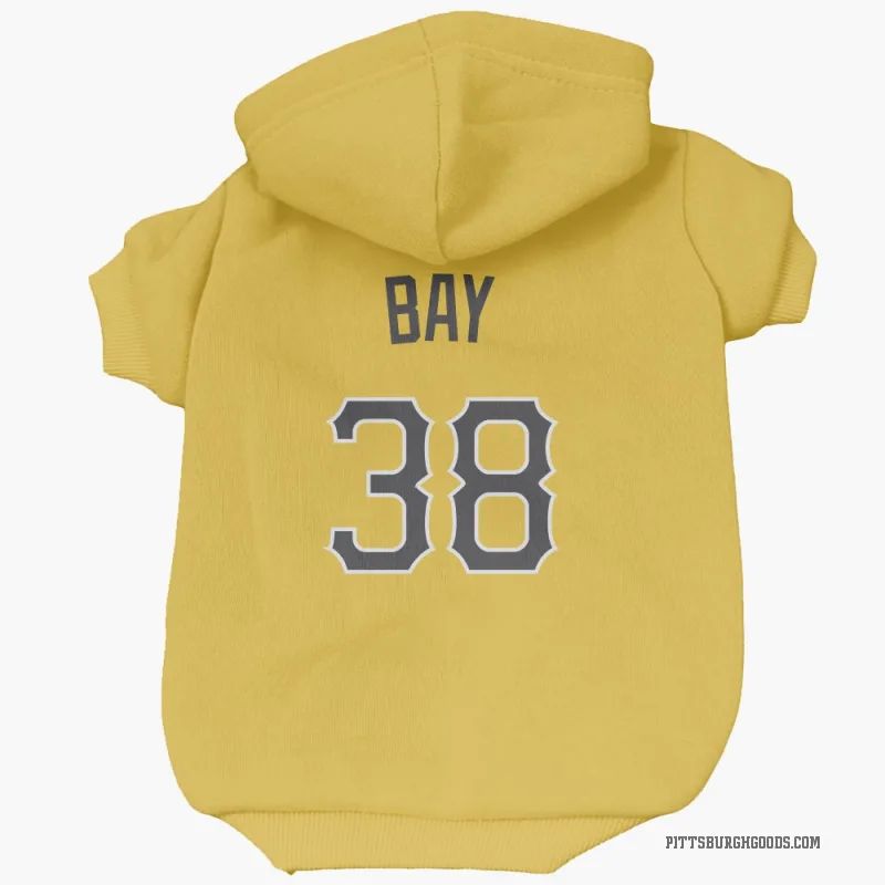 Jason Bay  Gold Pittsburgh Pirates  Cat & Dog Pet Hoodie