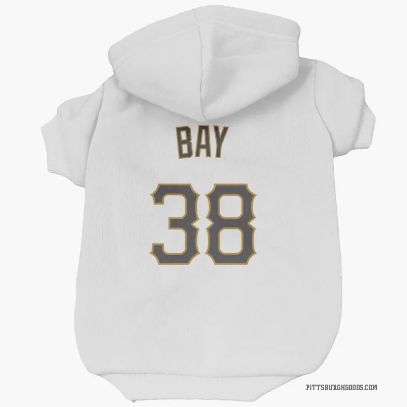 Jason Bay  White Pittsburgh Pirates  Cat & Dog Pet Hoodie