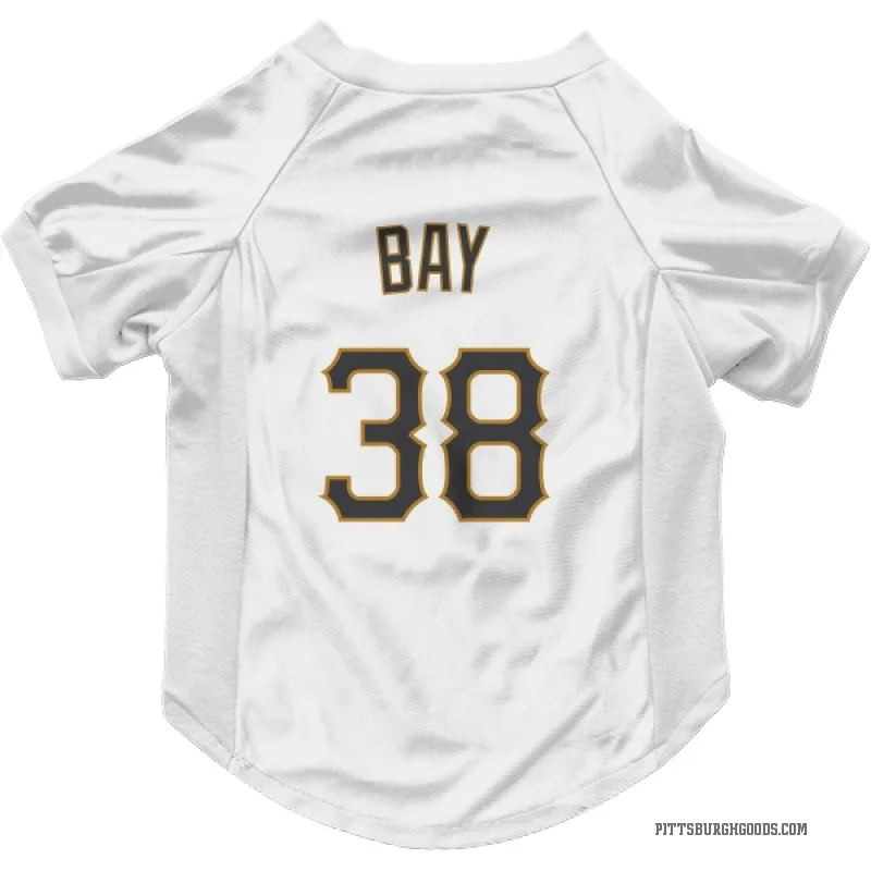 Jason Bay  White Pittsburgh Pirates  Cat & Dog Pet Jersey