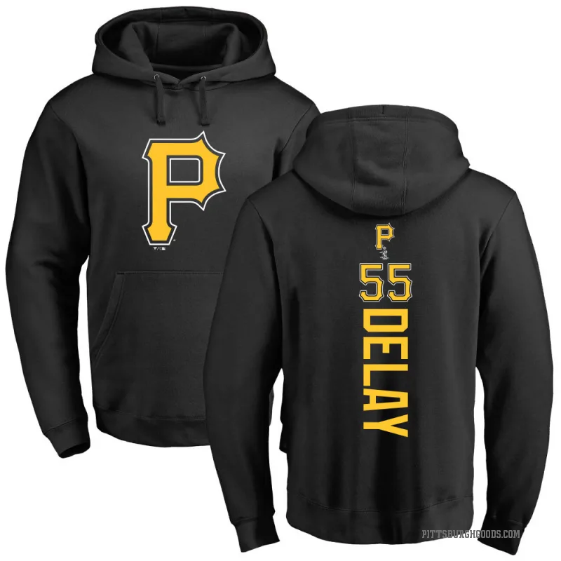 Jason Delay Men's Black Pittsburgh Pirates Backer Pullover Hoodie