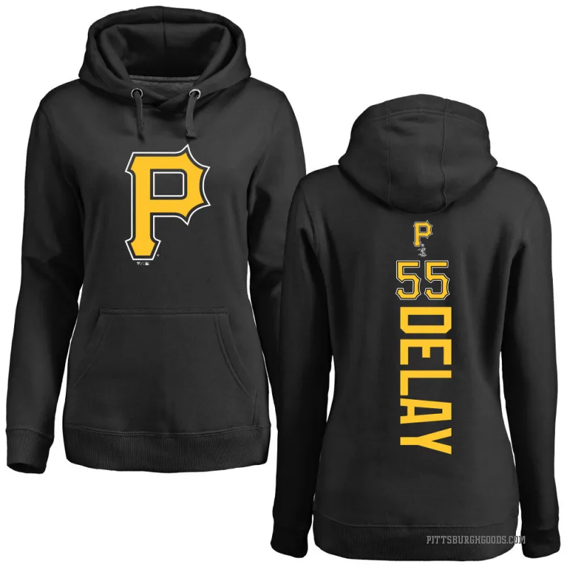 Jason Delay Women's Black Pittsburgh Pirates Backer Pullover Hoodie