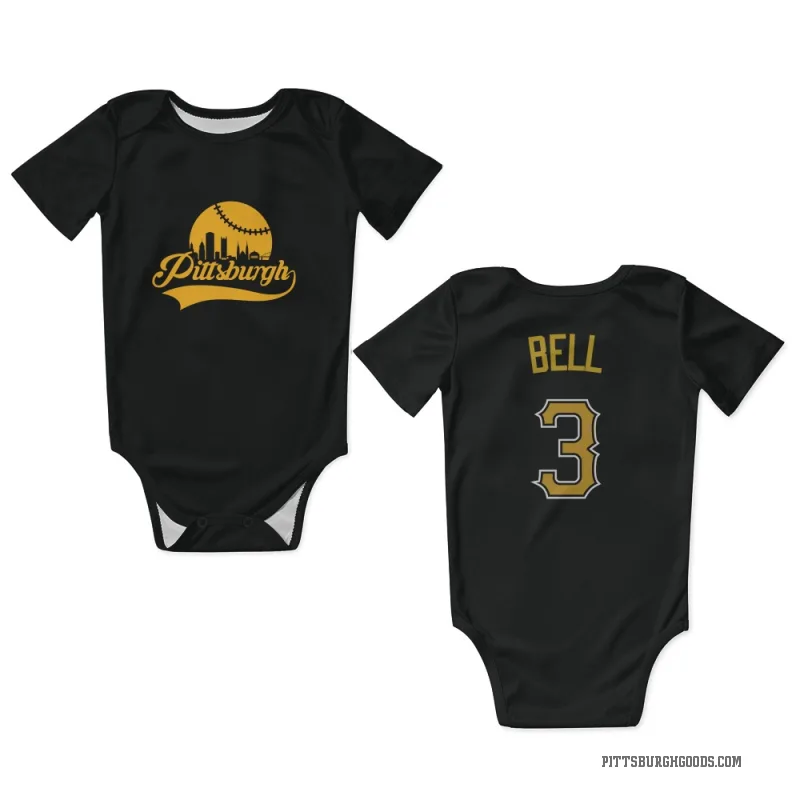 Jay Bell  Black Pittsburgh Pirates  Newborn & Infant Bodysuit