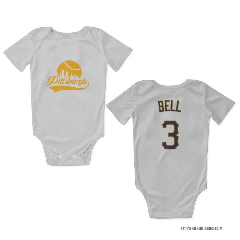 Jay Bell  White Pittsburgh Pirates  Newborn & Infant Bodysuit