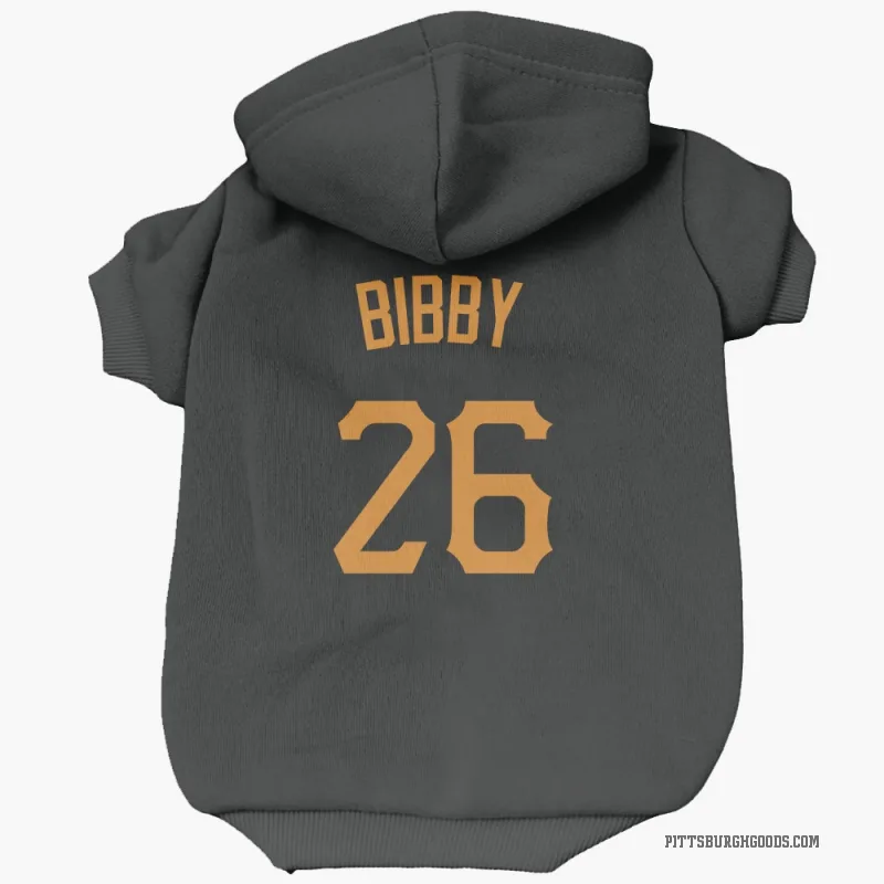 Jim Bibby  Gold Pittsburgh Pirates   Black  Cat & Dog Pet Hoodie