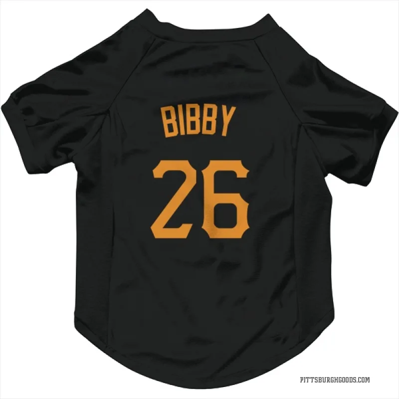 Jim Bibby  Gold Pittsburgh Pirates   Black  Cat & Dog Pet Jersey