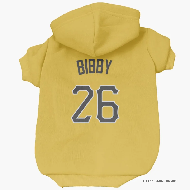 Jim Bibby  Gold Pittsburgh Pirates  Cat & Dog Pet Hoodie