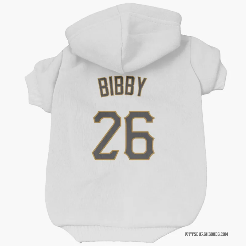 Jim Bibby  White Pittsburgh Pirates  Cat & Dog Pet Hoodie