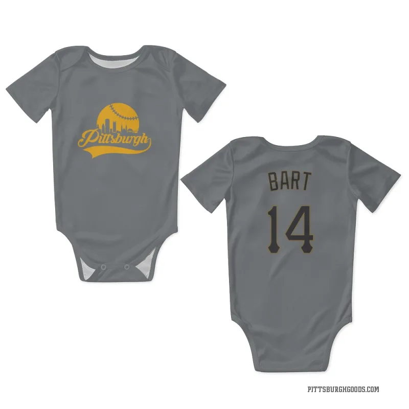 Joey Bart  Gray Pittsburgh Pirates  Newborn & Infant Bodysuit