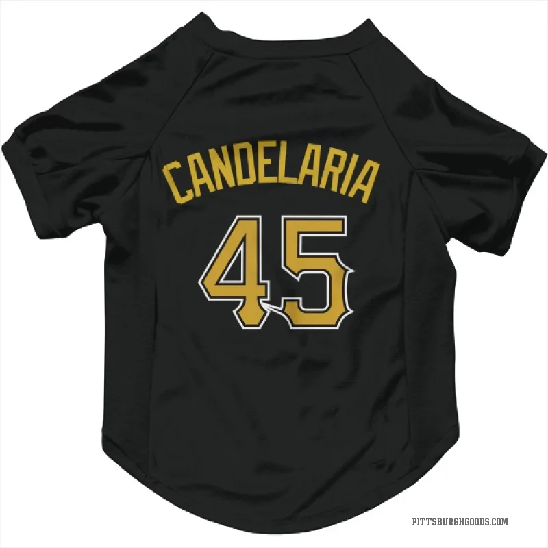 John Candelaria  Black Pittsburgh Pirates  Cat & Dog Pet Jersey