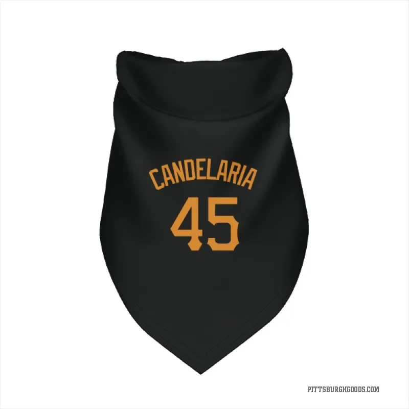 John Candelaria  Gold Pittsburgh Pirates   Black  Cat & Dog Pet Bandana
