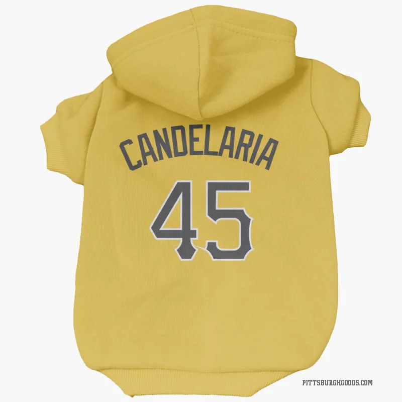 John Candelaria  Gold Pittsburgh Pirates  Cat & Dog Pet Hoodie