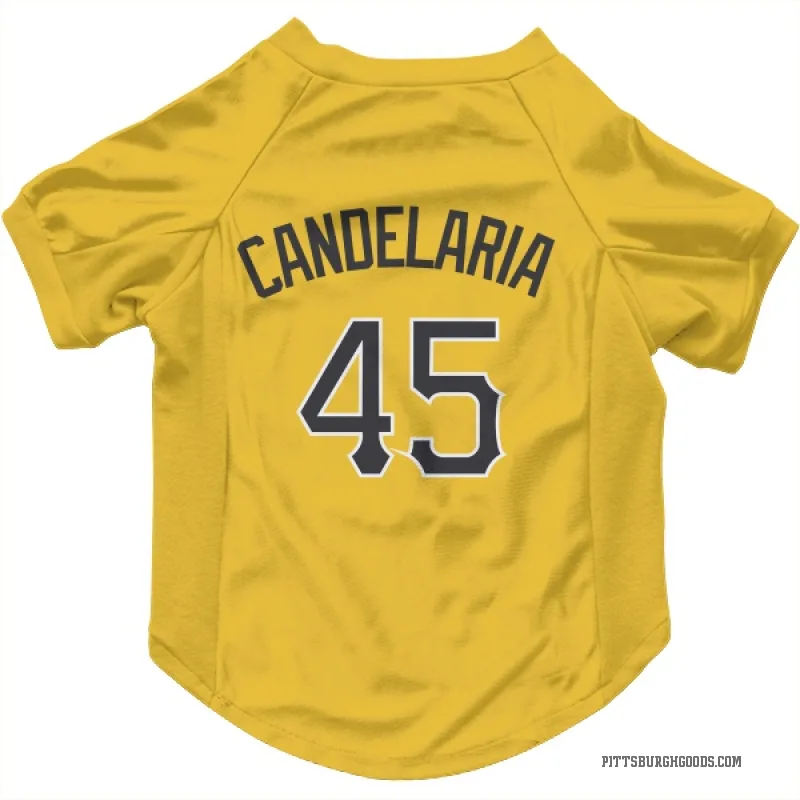John Candelaria  Gold Pittsburgh Pirates  Cat & Dog Pet Jersey
