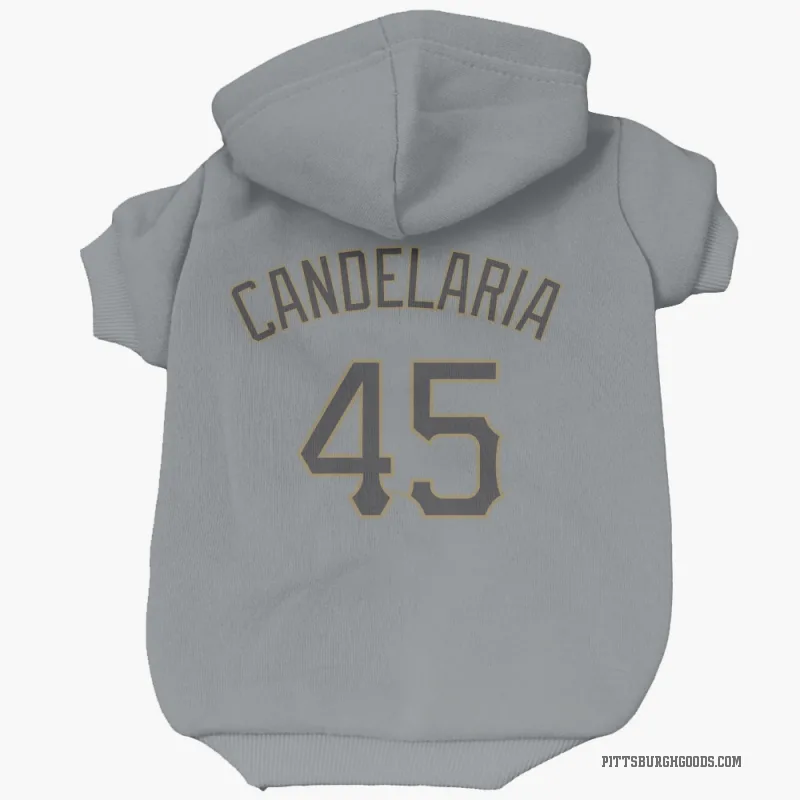 John Candelaria  Gray Pittsburgh Pirates  Cat & Dog Pet Hoodie