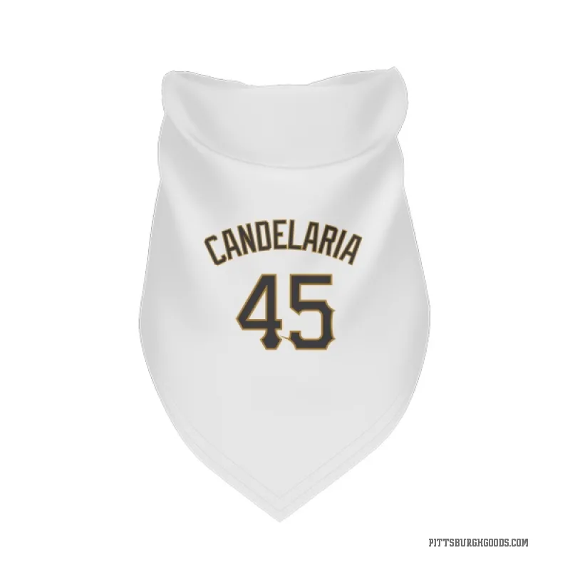 John Candelaria  White Pittsburgh Pirates  Cat & Dog Pet Bandana