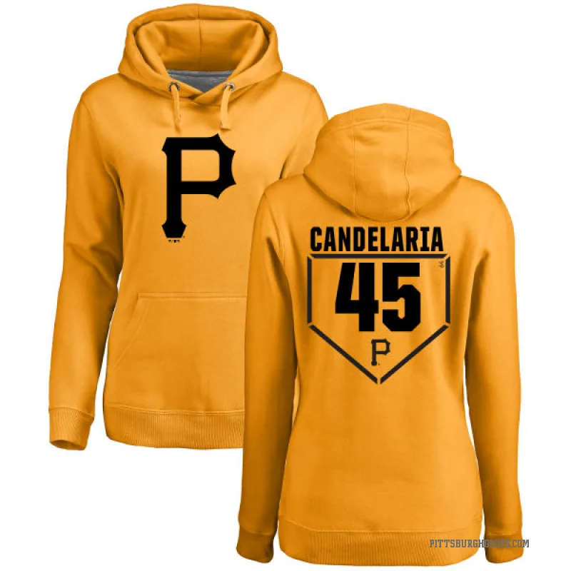 John Candelaria Women's Gold Pittsburgh Pirates Branded RBI Pullover Hoodie -