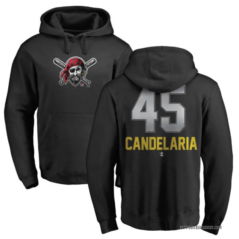 John Candelaria Youth Black Pittsburgh Pirates Branded Midnight Mascot Pullover Hoodie -