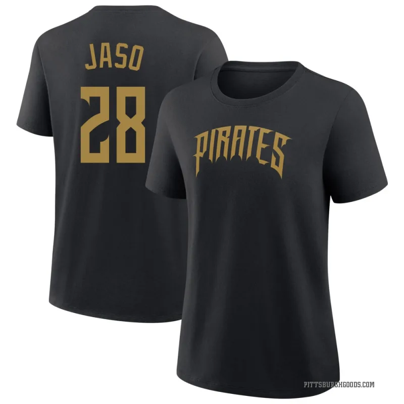 John Jaso Women's Black Pittsburgh Pirates 2026 City Connect T-Shirt