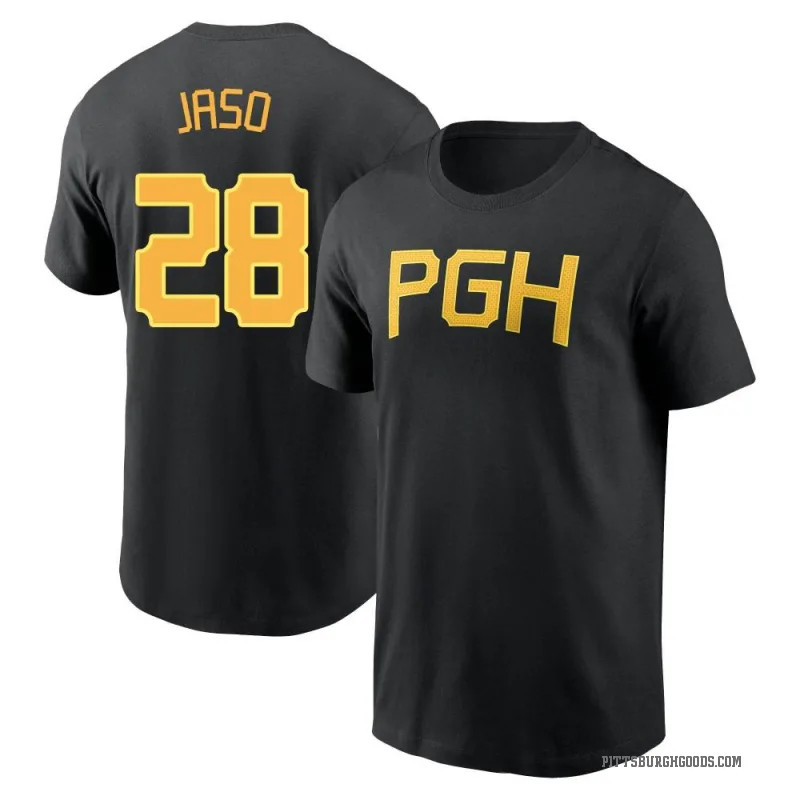 John Jaso Youth Black Pittsburgh Pirates 2023 City Connect Wordmark T-Shirt