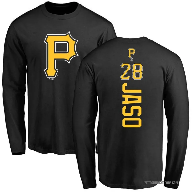 John Jaso Youth Black Pittsburgh Pirates Backer Long Sleeve T-Shirt -