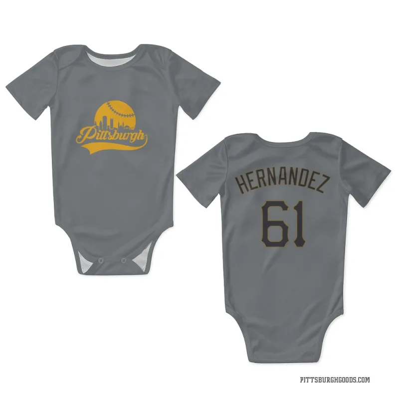 Jose Hernandez  Gray Pittsburgh Pirates  Newborn & Infant Bodysuit
