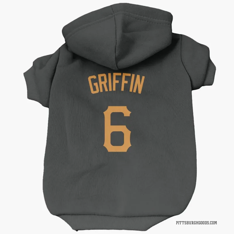 Konnor Griffin  Gold Pittsburgh Pirates   Black  Cat & Dog Pet Hoodie