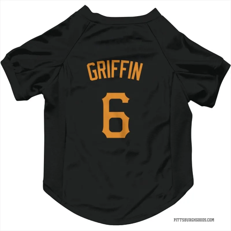 Konnor Griffin  Gold Pittsburgh Pirates   Black  Cat & Dog Pet Jersey