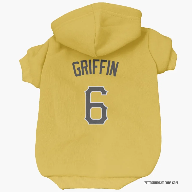 Konnor Griffin  Gold Pittsburgh Pirates  Cat & Dog Pet Hoodie
