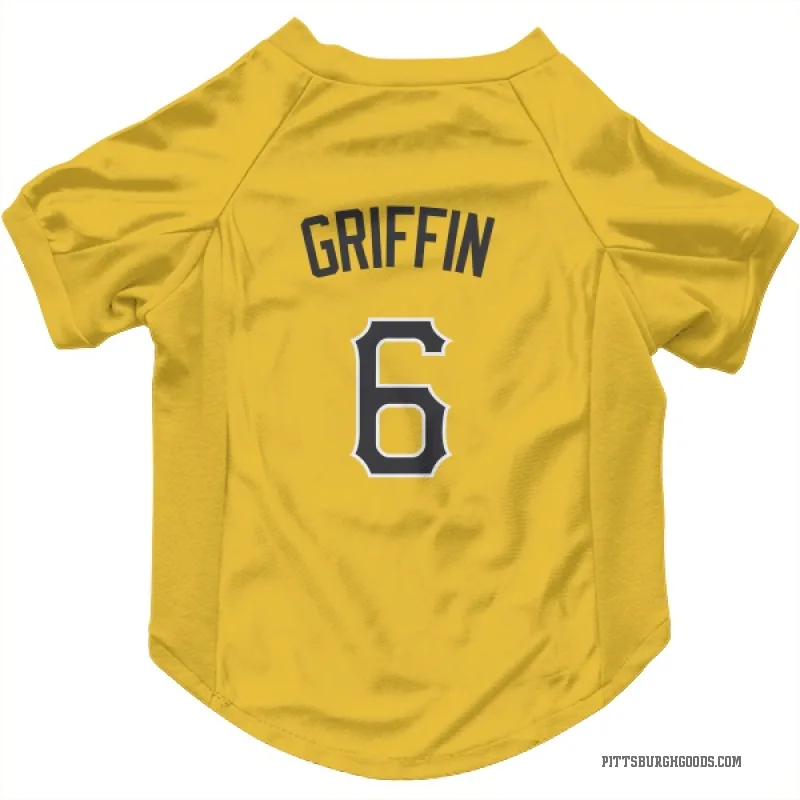 Konnor Griffin  Gold Pittsburgh Pirates  Cat & Dog Pet Jersey