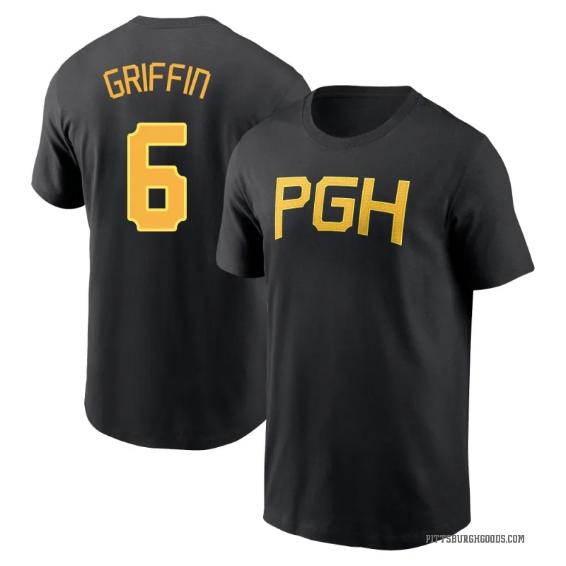 Konnor Griffin Men's Black Pittsburgh Pirates 2023 City Connect Wordmark T-Shirt