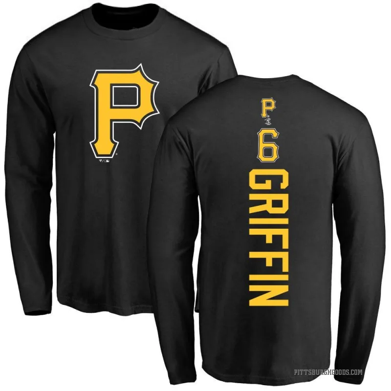 Konnor Griffin Men's Black Pittsburgh Pirates Backer Long Sleeve T-Shirt -