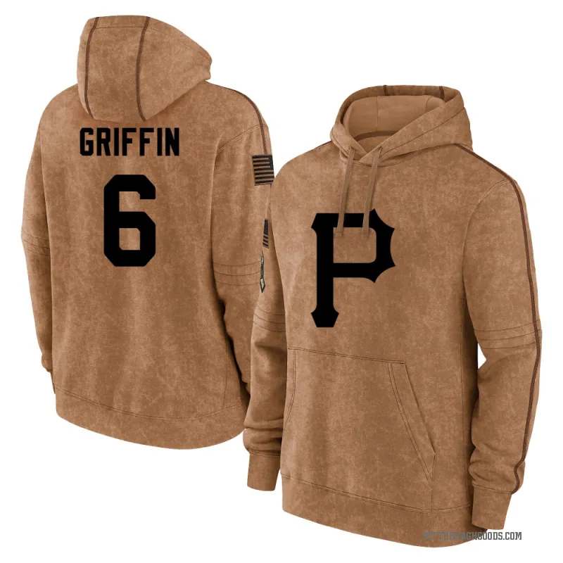 Konnor Griffin Men's Brown Pittsburgh Pirates 2023 Salute to Service Club Pullover Hoodie