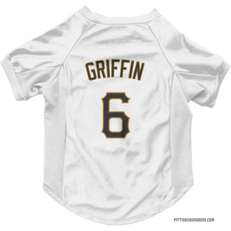 Konnor Griffin  White Pittsburgh Pirates  Cat & Dog Pet Jersey