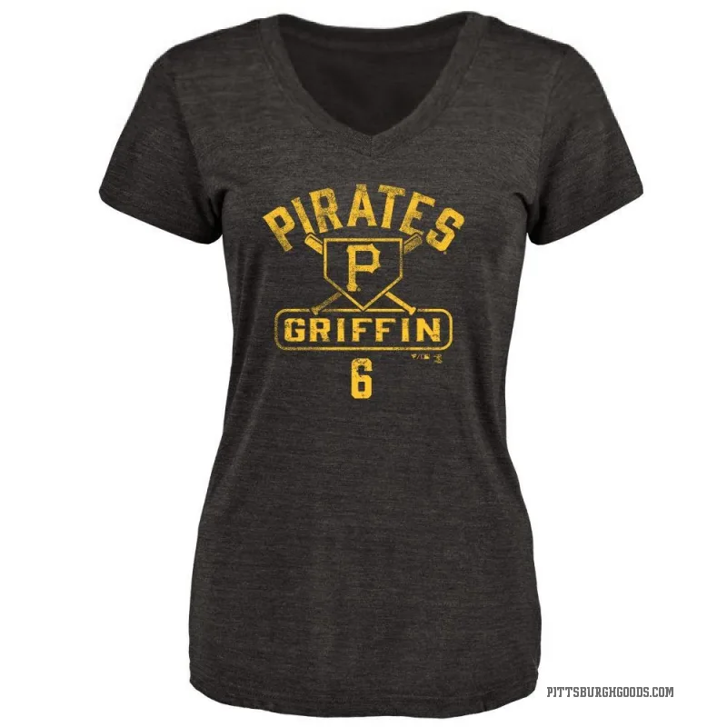 Konnor Griffin Women's Black Pittsburgh Pirates Base Runner T-Shirt -