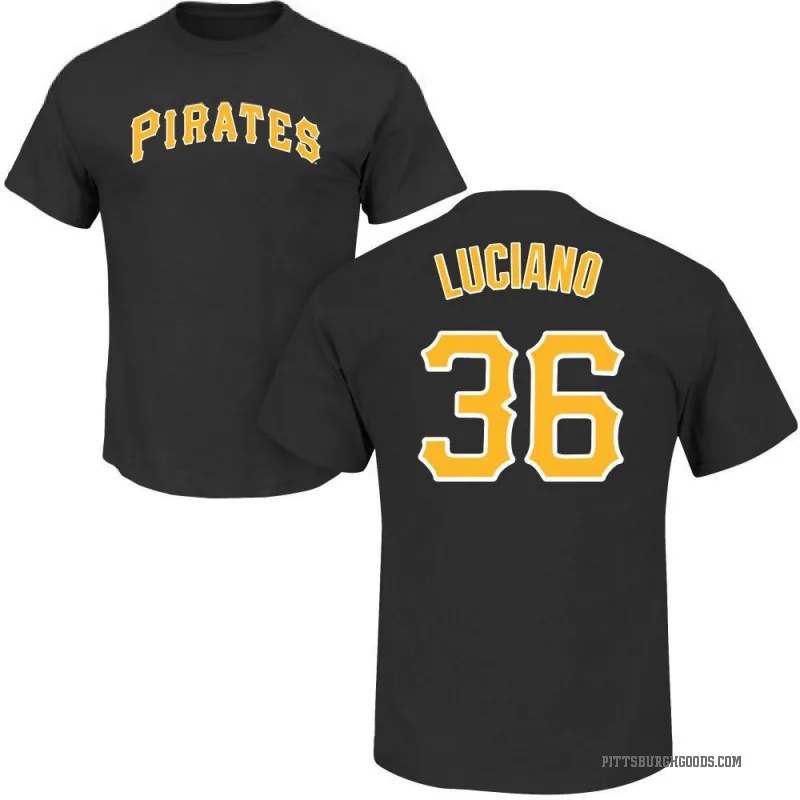 Marco Luciano Men's Black Pittsburgh Pirates Roster T-Shirt -