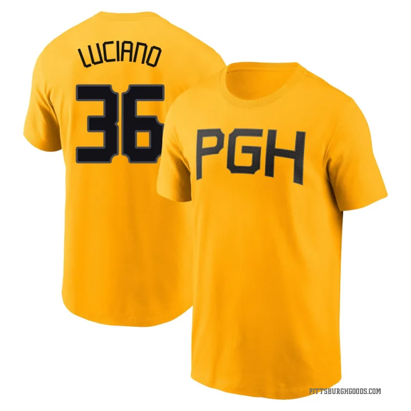 Marco Luciano Men's Gold Pittsburgh Pirates 2023 City Connect T-Shirt