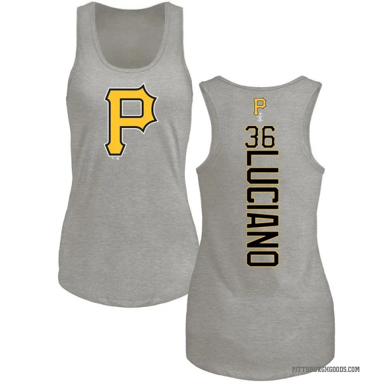Marco Luciano Women's Ash Pittsburgh Pirates Backer Tank Top -