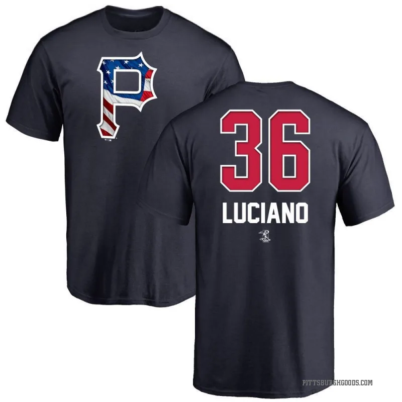 Marco Luciano Youth Navy Pittsburgh Pirates Name and Number Banner Wave T-Shirt -