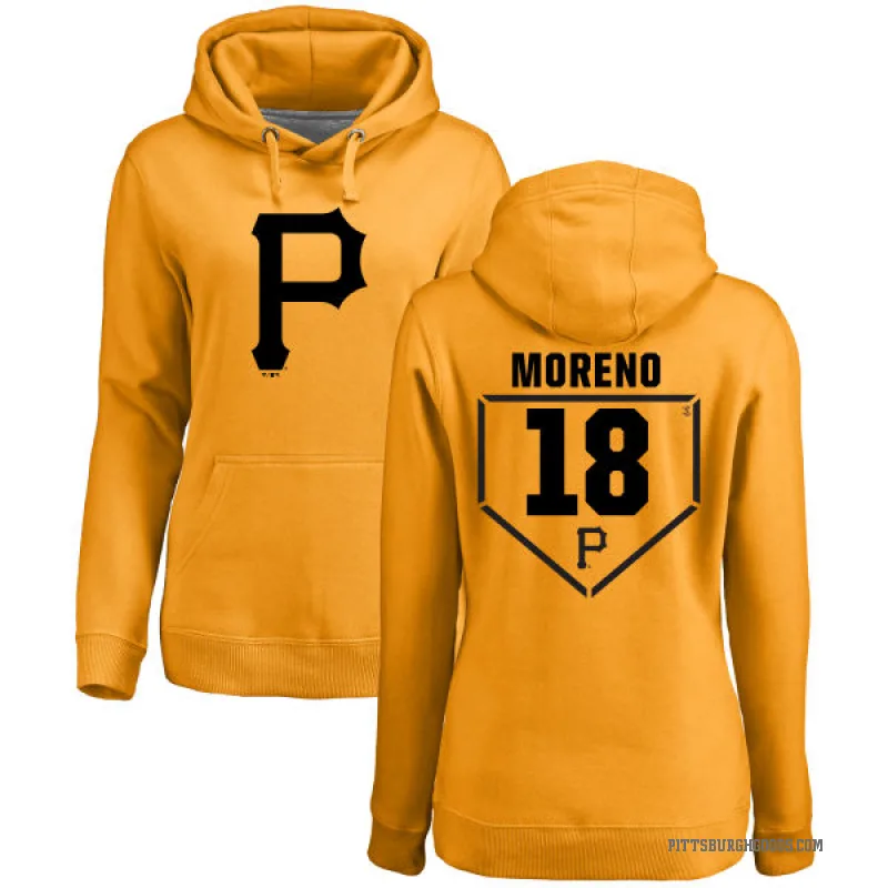 Omar Moreno Women's Gold Pittsburgh Pirates Branded RBI Pullover Hoodie -