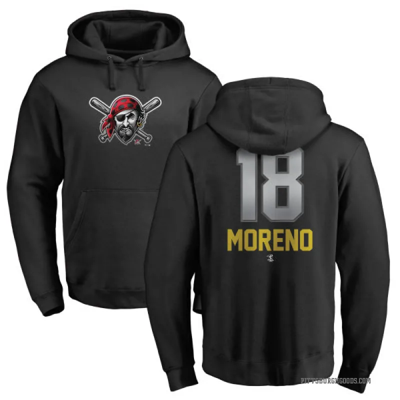 Omar Moreno Youth Black Pittsburgh Pirates Branded Midnight Mascot Pullover Hoodie -